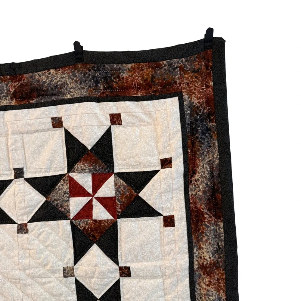 Handmade Quilt Wall Hanging‎ Americana Star Pattern Rustic Farmhouse Decor